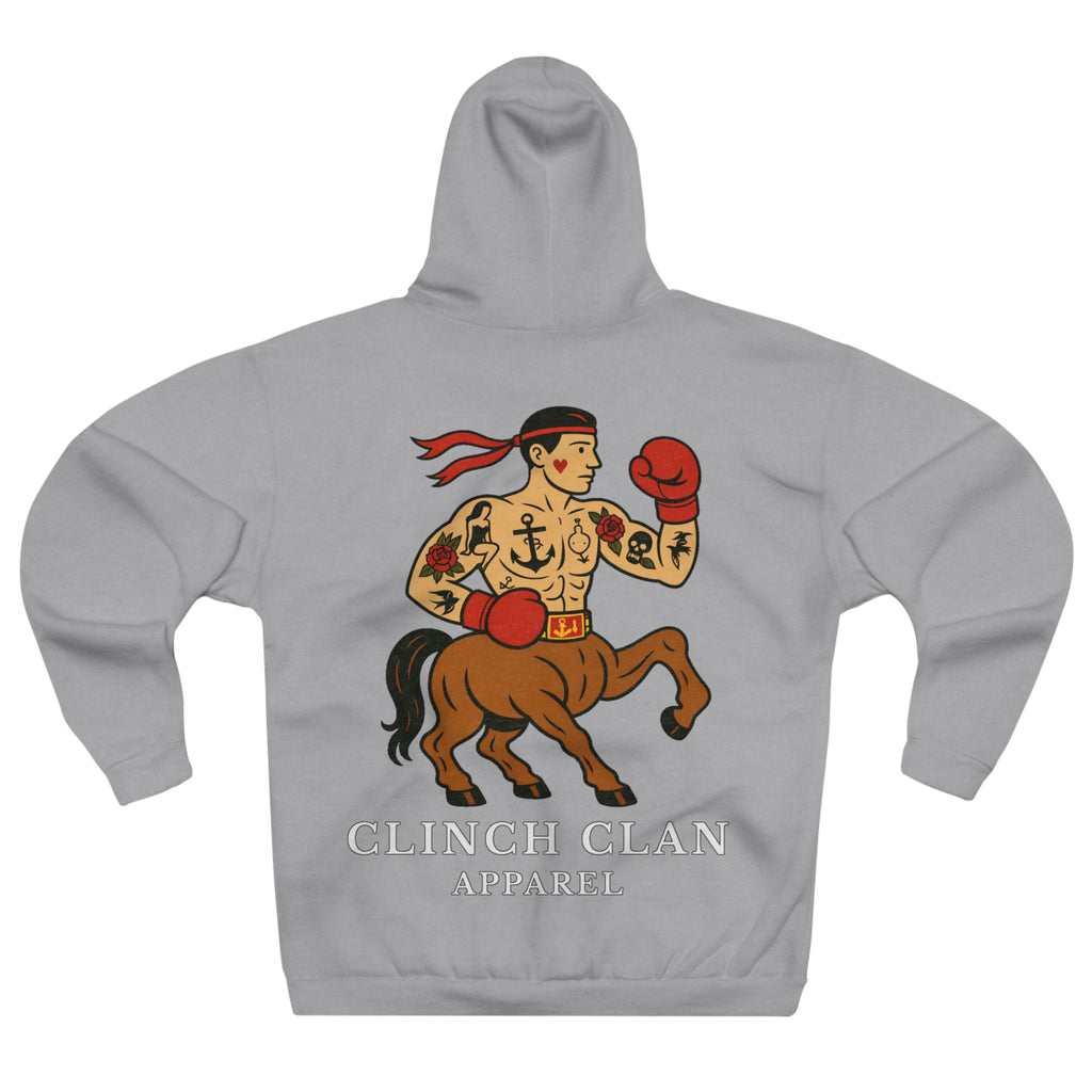 Centaur Boxer Hoodie - Heather Grey (Midweight)