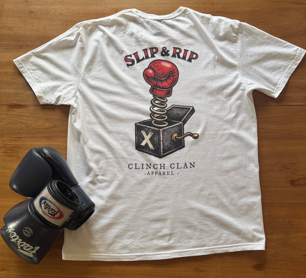 Slip & Rip Boxing Tee - White