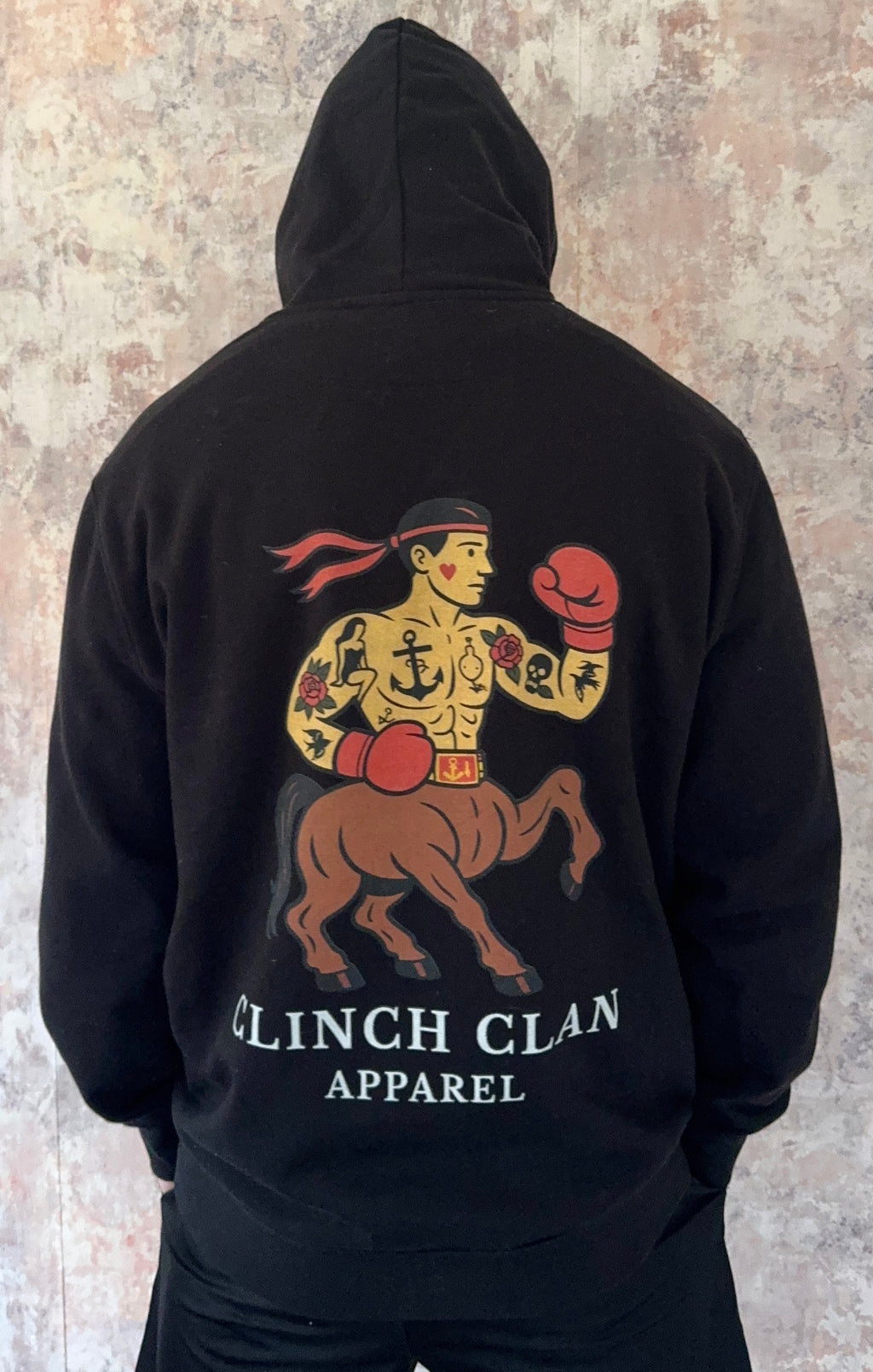 Centaur Boxer Hoodie - Black  (Signature Heavyweight)