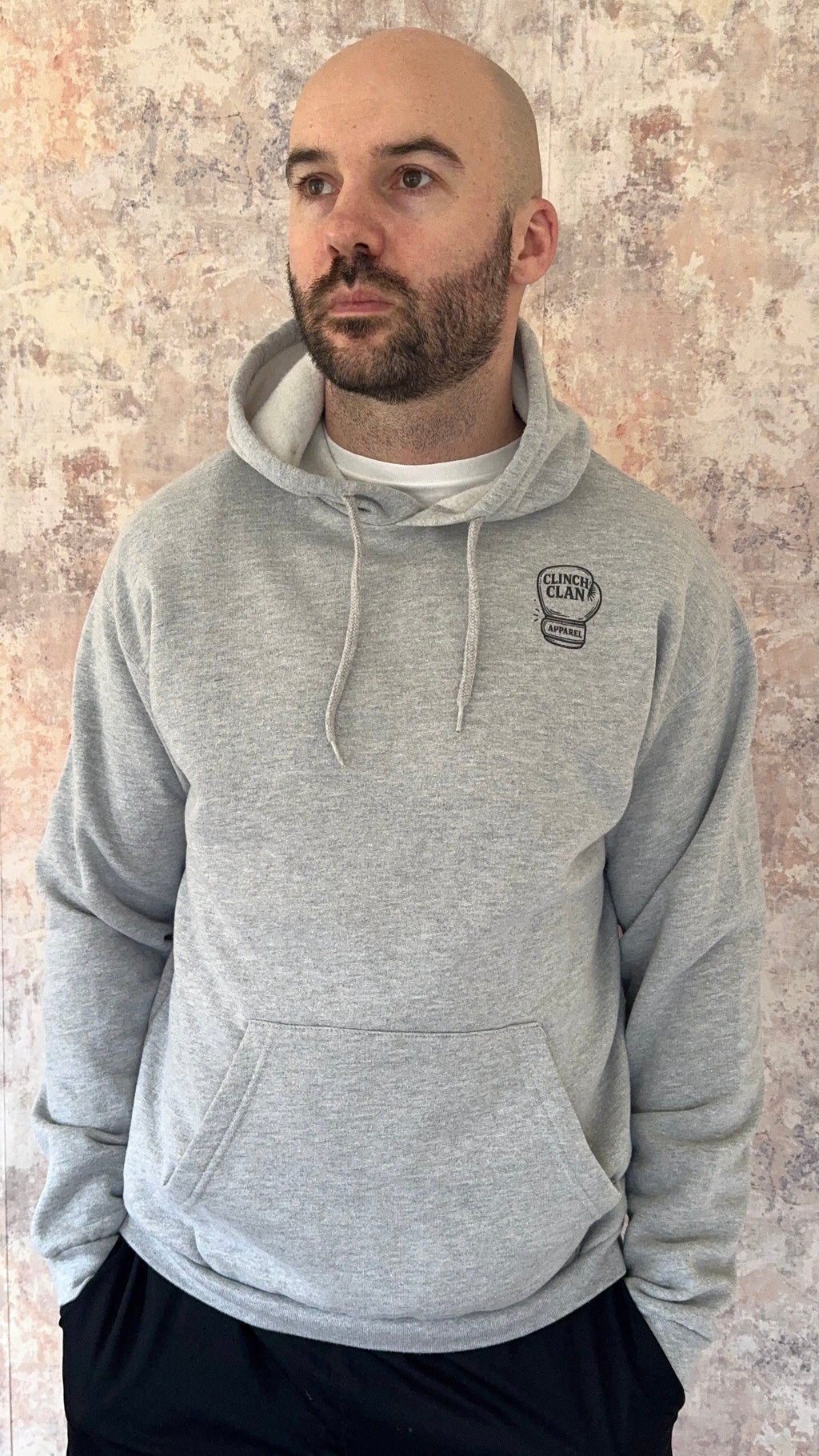 Centaur Boxer Hoodie - Heather Grey (Midweight)